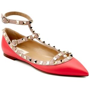 Valentino Rockstud Caged Ballet Flats